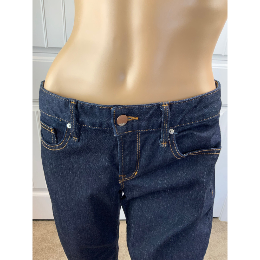Gap Womens Jeans Size 28 Dark Blue Denim Cropped Straight Leg‎ Preppy Y2K Casual - Picture 2 of 15